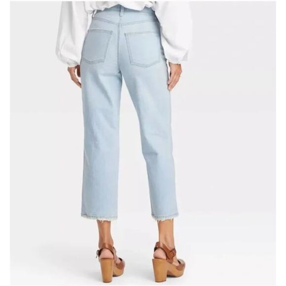 NWT Universal Thread Straight Leg Vintage Stretch High Rise Jeans 14 Long Tall - Picture 2 of 10